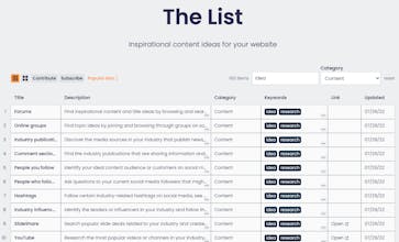 The List gallery image