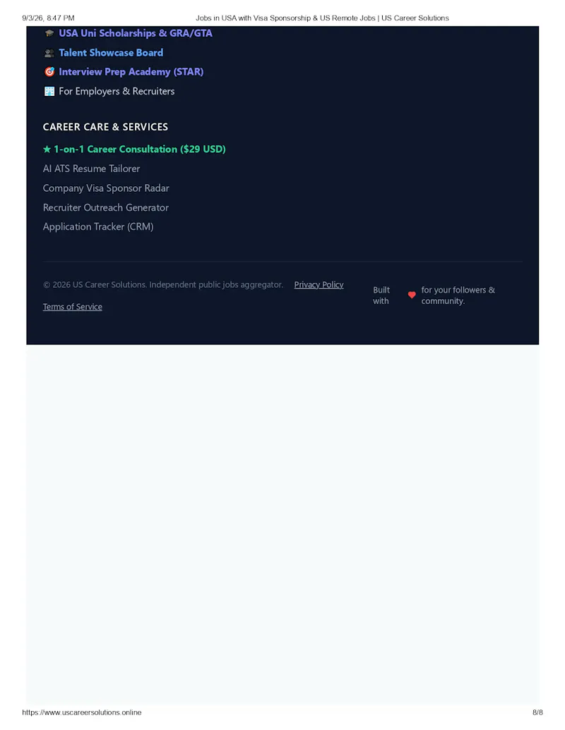 AI ATS Scanner & Visa Job Radar screenshot 1