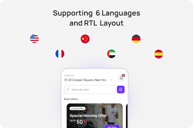 Sách làm đẹp - Salon đặt phòng Flutter ui media 6