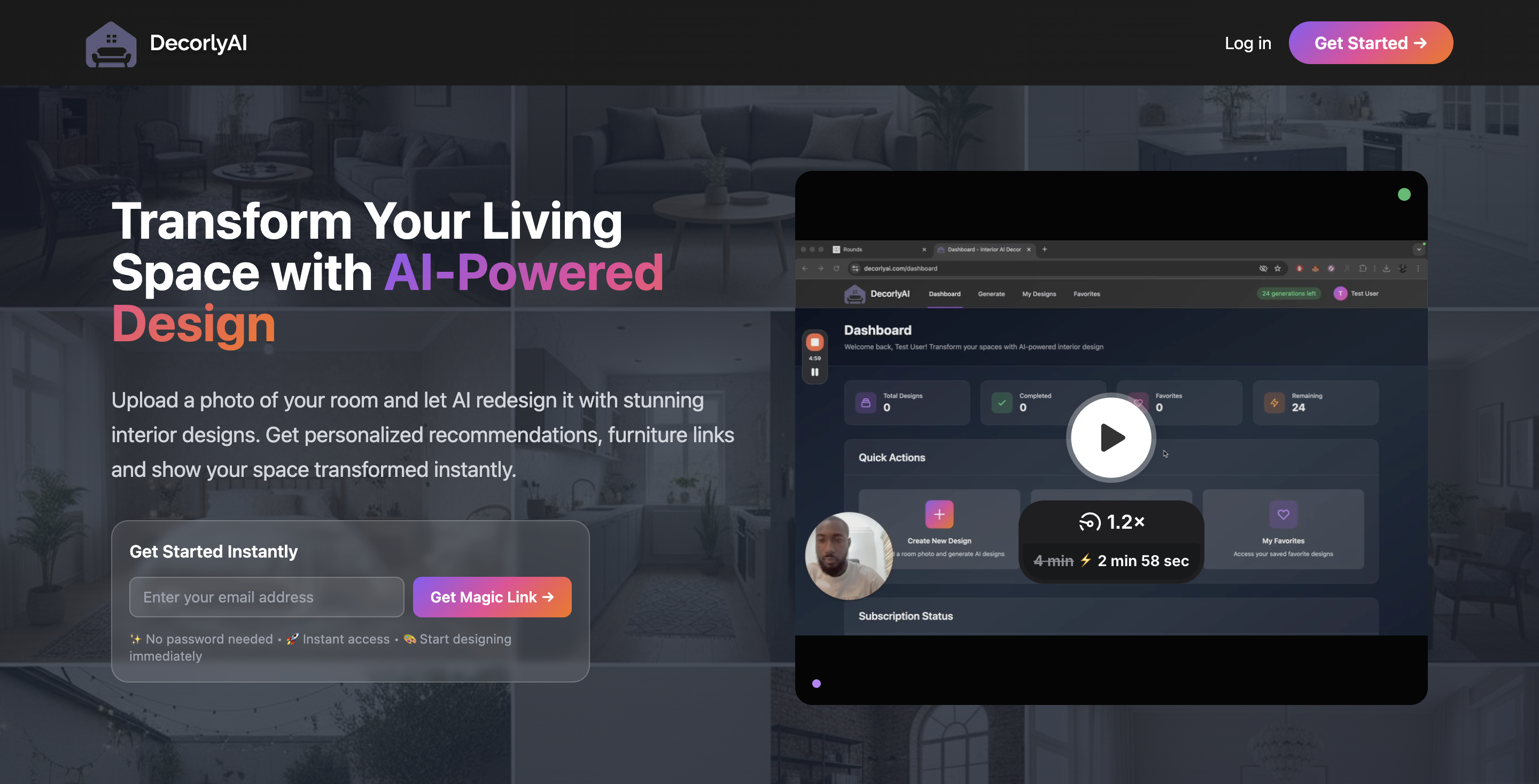 DecorlyAI - Screenshot 3 showing product features and functionality
