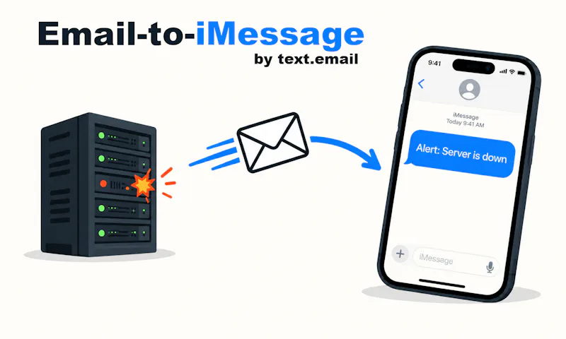 Email-to-iMessage screenshot 1