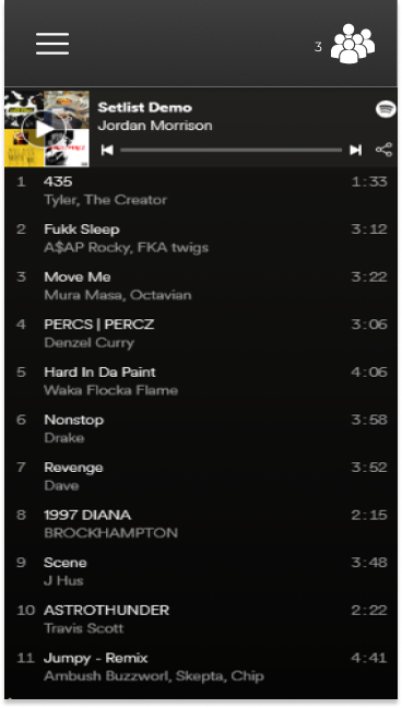 Setlist gallery image