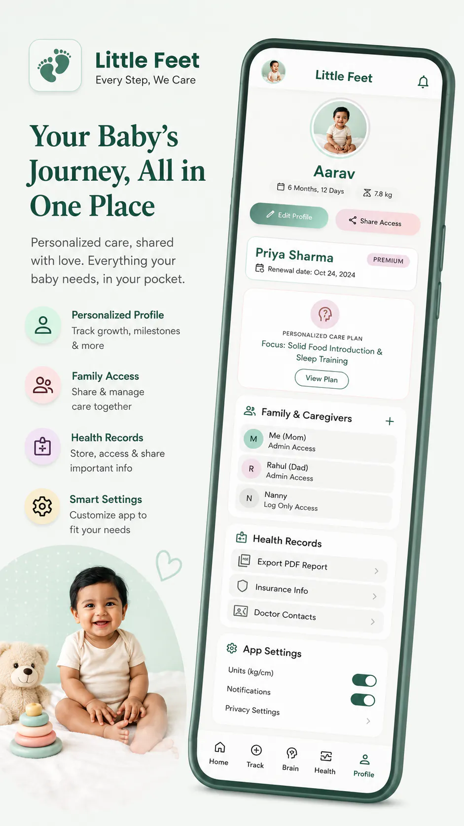 Little Feet: Baby Care Tracker gallery image