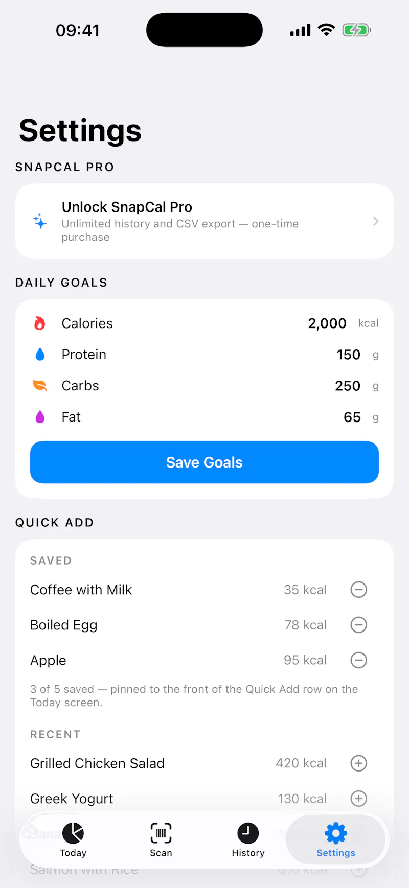 SnapCal — A Free Calorie Tracker screenshot 6