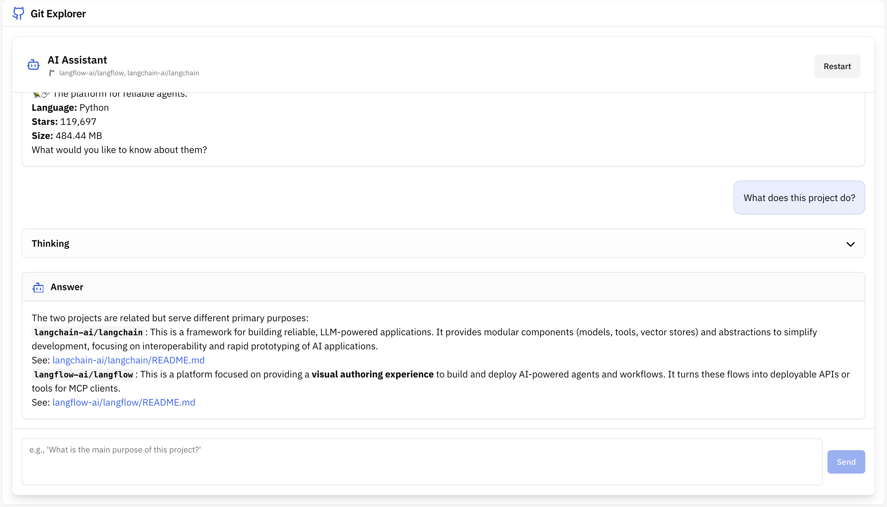 Git Explorer : Instant answers from code gallery image