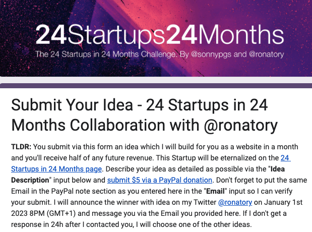 Submit Your Idea