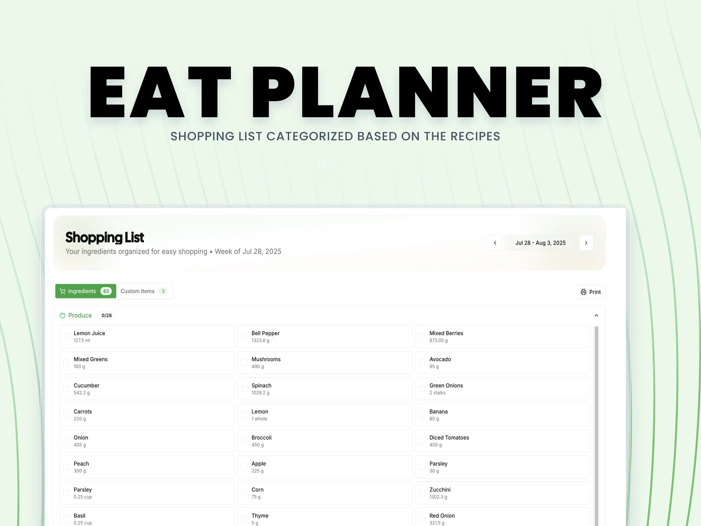 Eet Planner - AI -maaltijdplanning op maat gemaakt van uw dieet, budget en gezin. media 2