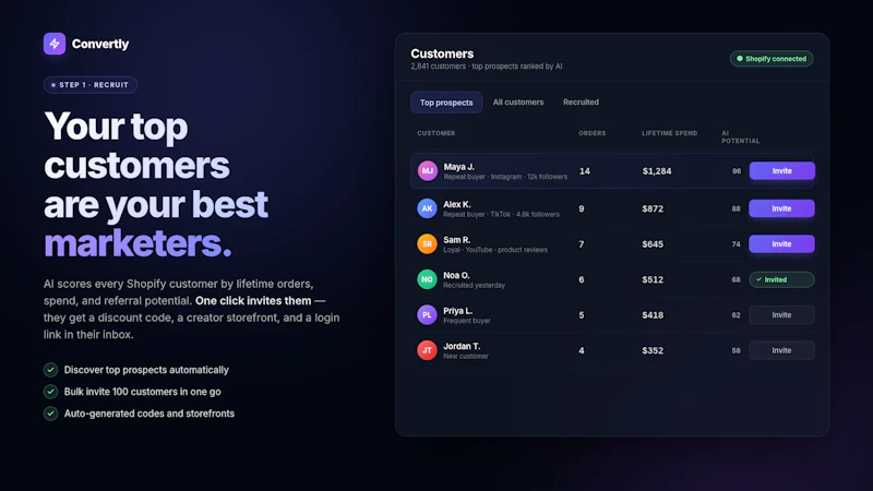 Convertly : Ambassador Commerce screenshot 3