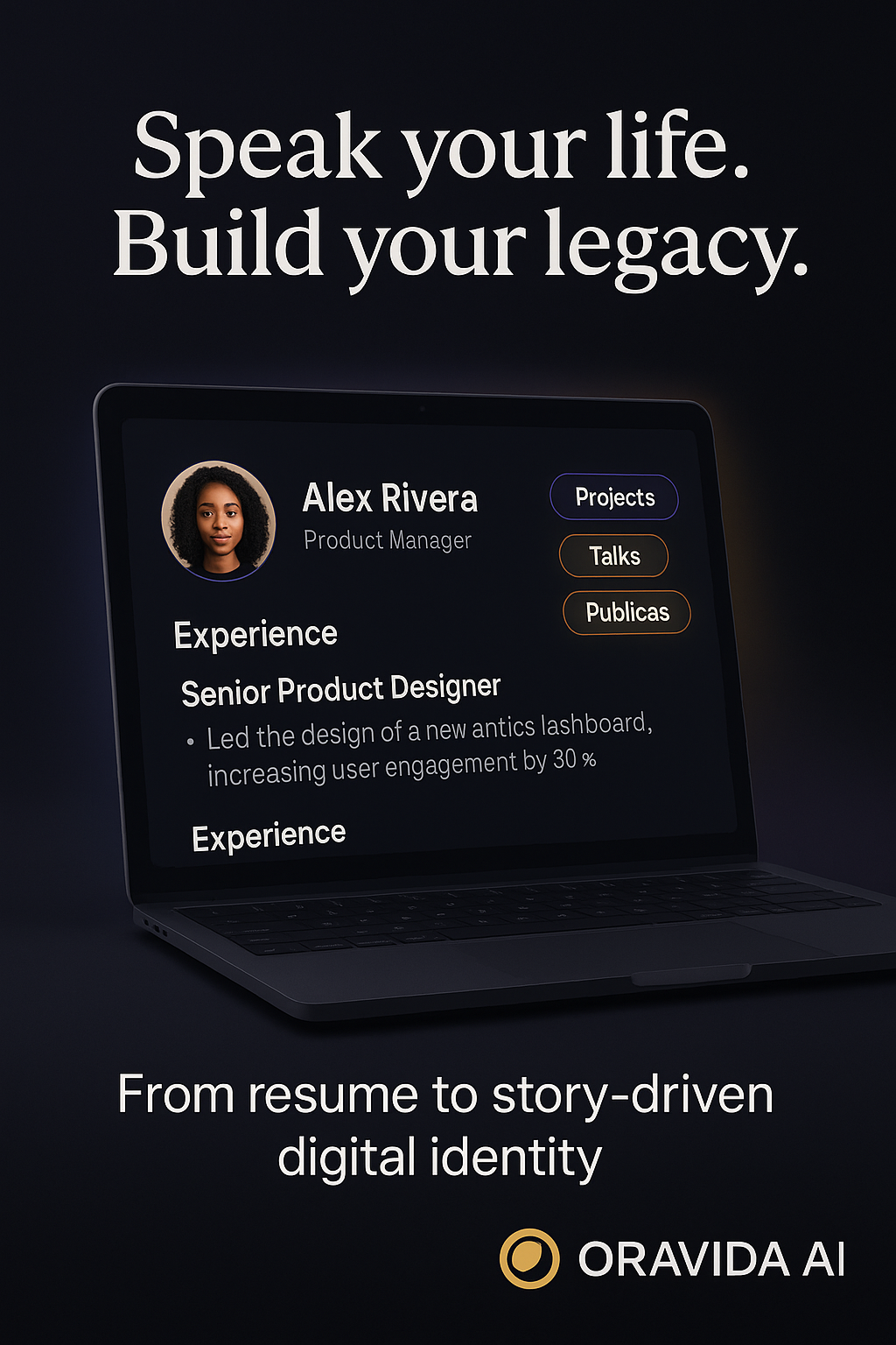 Oravida AI - Screenshot 2 showing product features and functionality