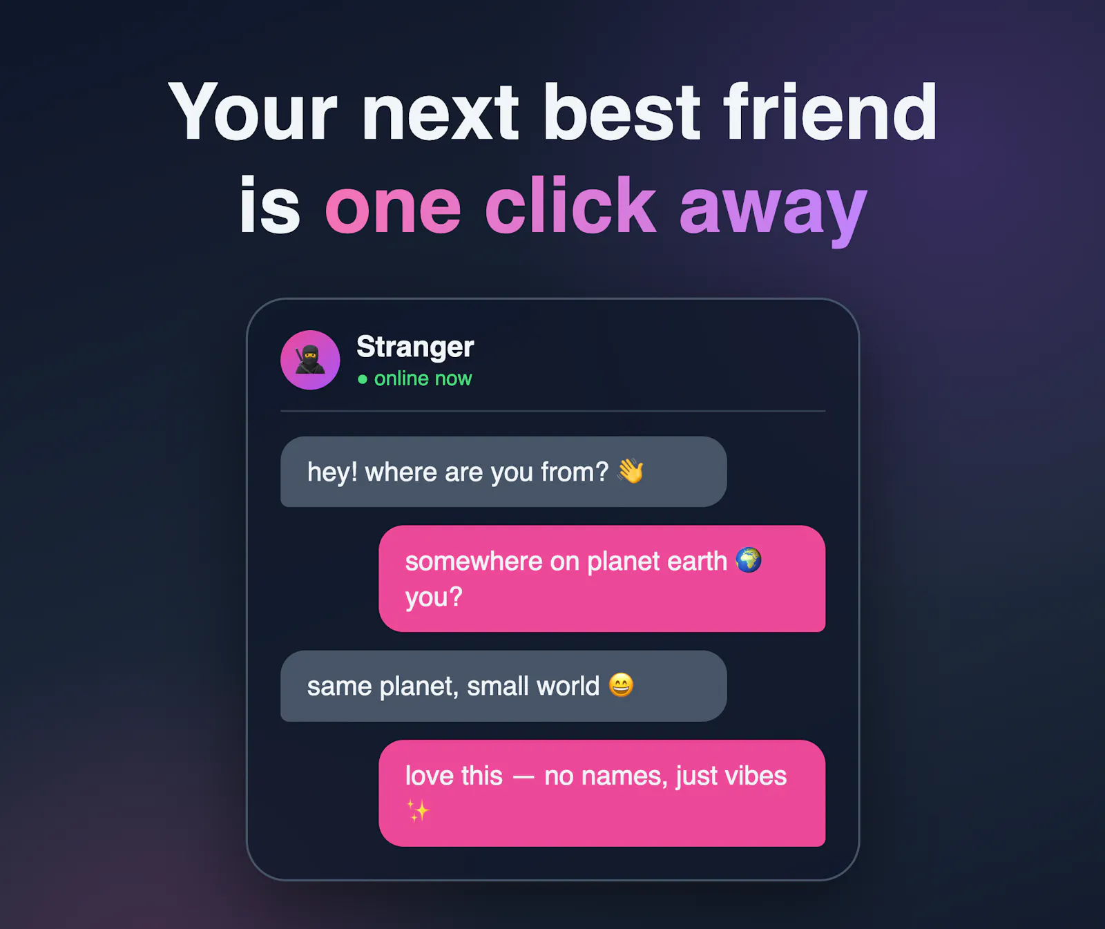 Anoniz - chat and play with strangers screenshot 2