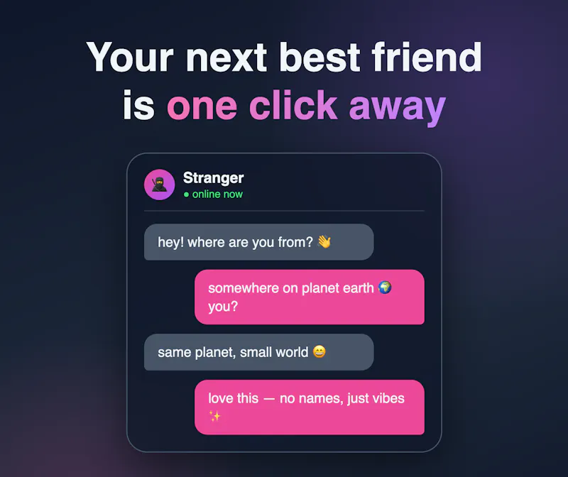 Anoniz - chat and play with strangers screenshot 2