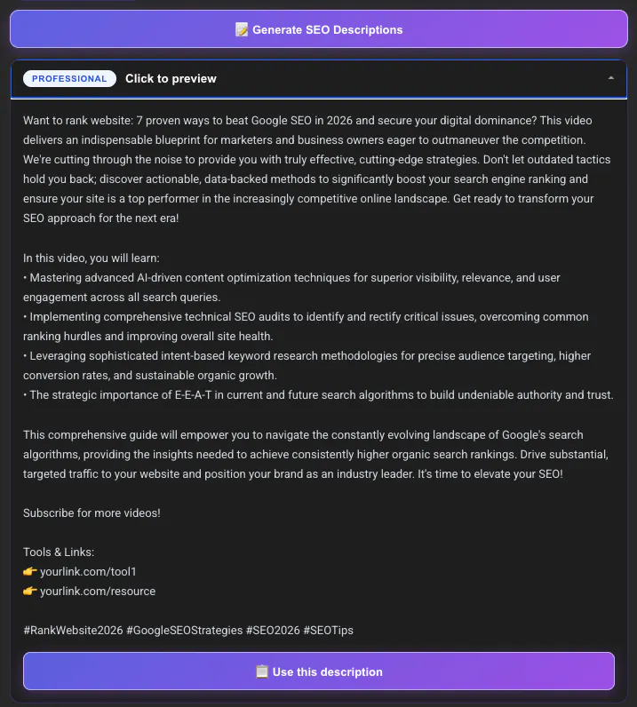 Vidools AI - YouTube Creator Tool gallery image