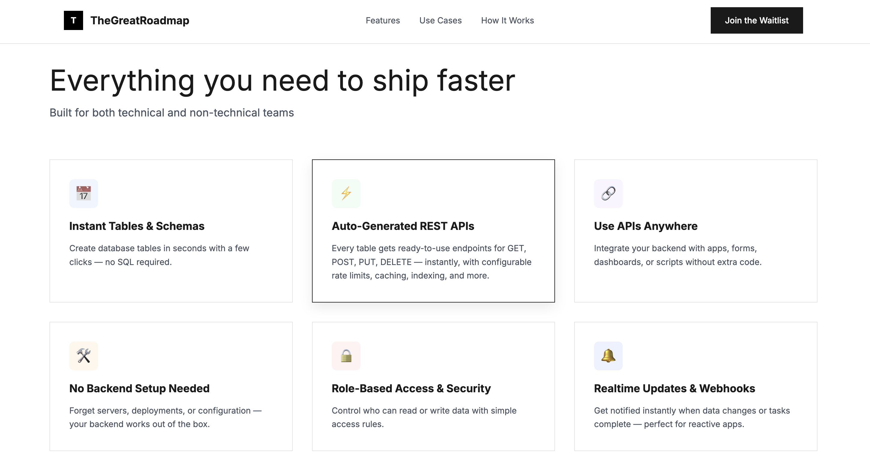 TheGreatRoadmap - Screenshot 2 showing product features and functionality