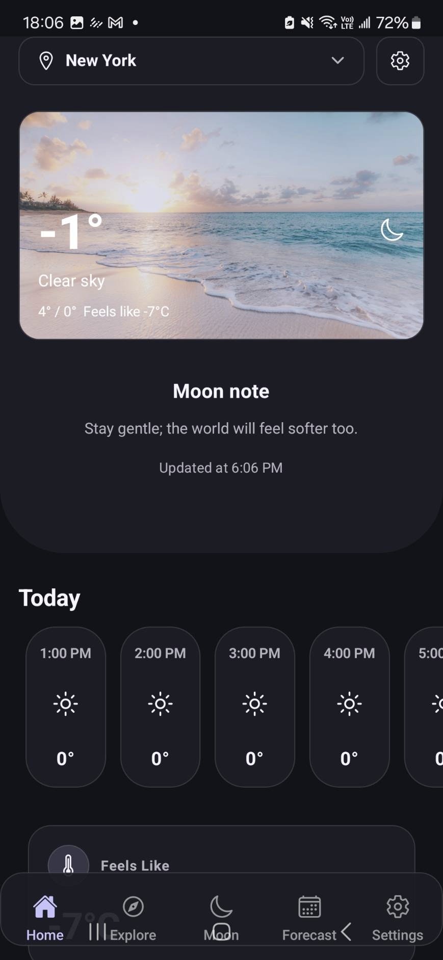 Minimal Moon Weather — Web - Screenshot 2 showing product features and functionality