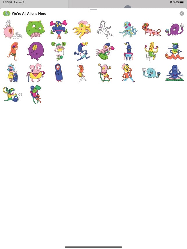 We're All Aliens Here iOS Sticker Pack gallery image