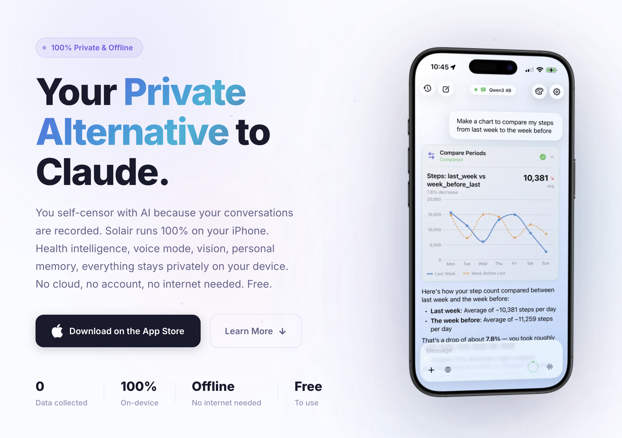 Solair AI - Main product screenshot demonstrating key features and user interface