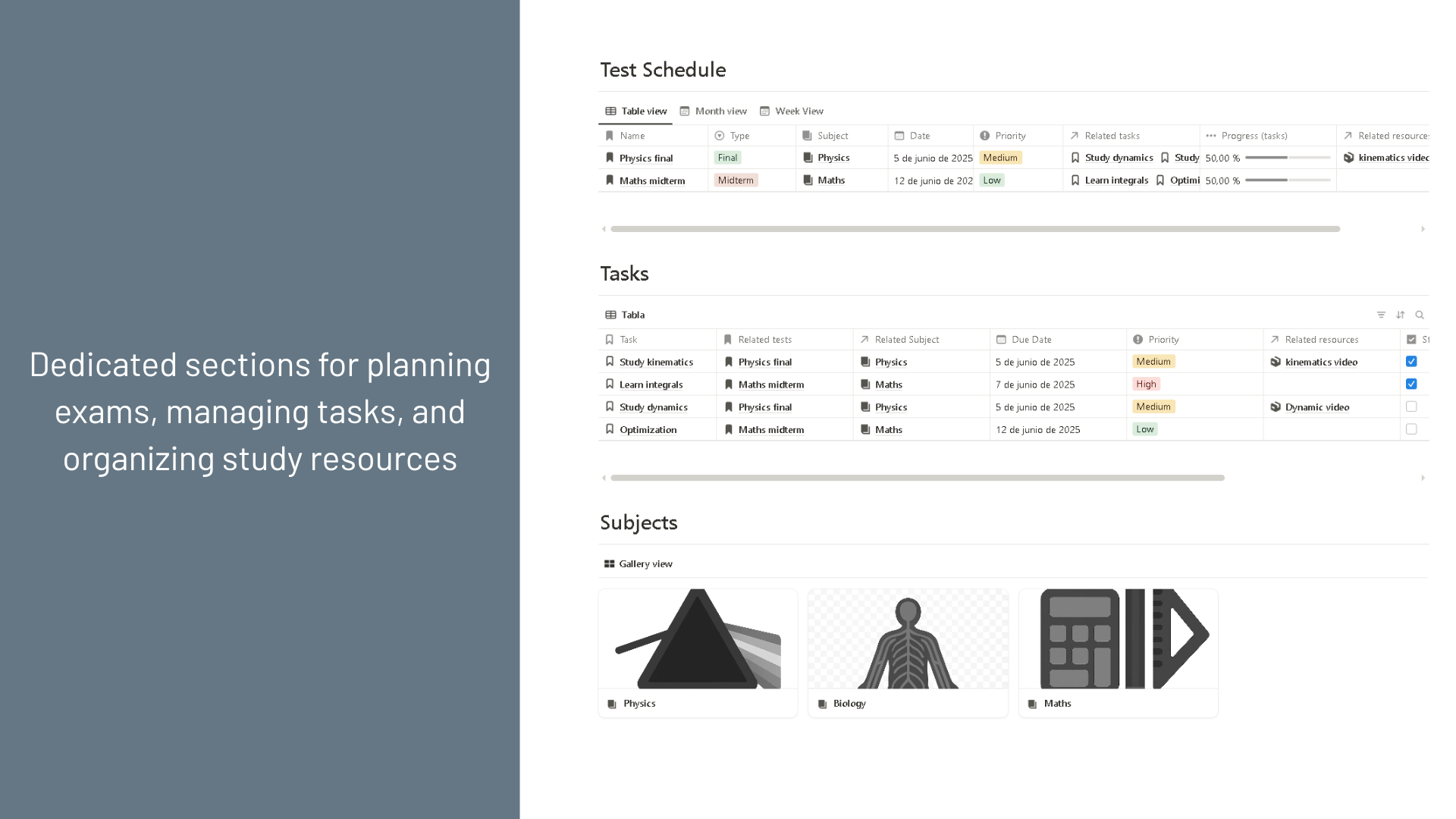 Study Mode BASIC: Study planner gallery image