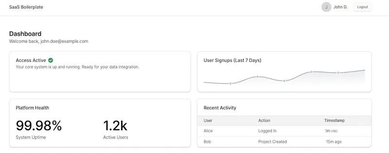 Stripe-Free Next.js Starter screenshot 2