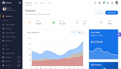 Ready Bootstrap Dashboard gallery image