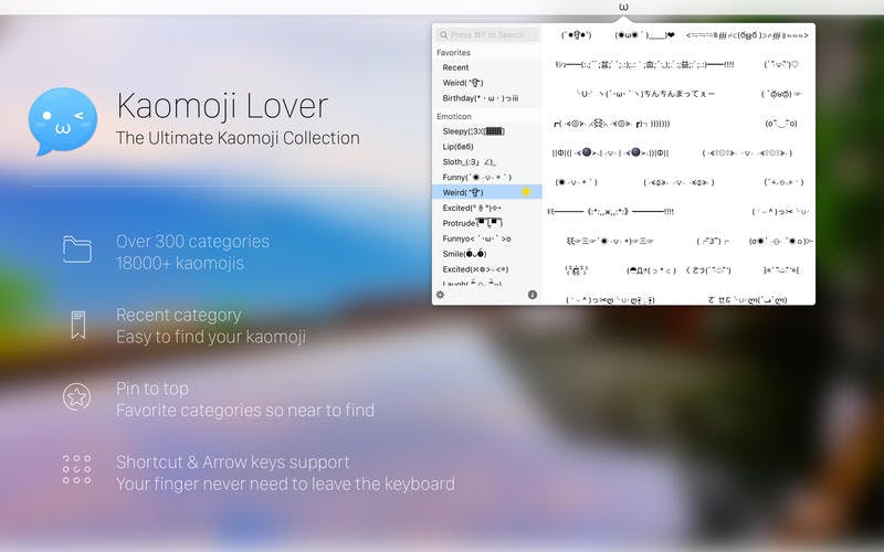 Kaomoji Lover for Mac media 1