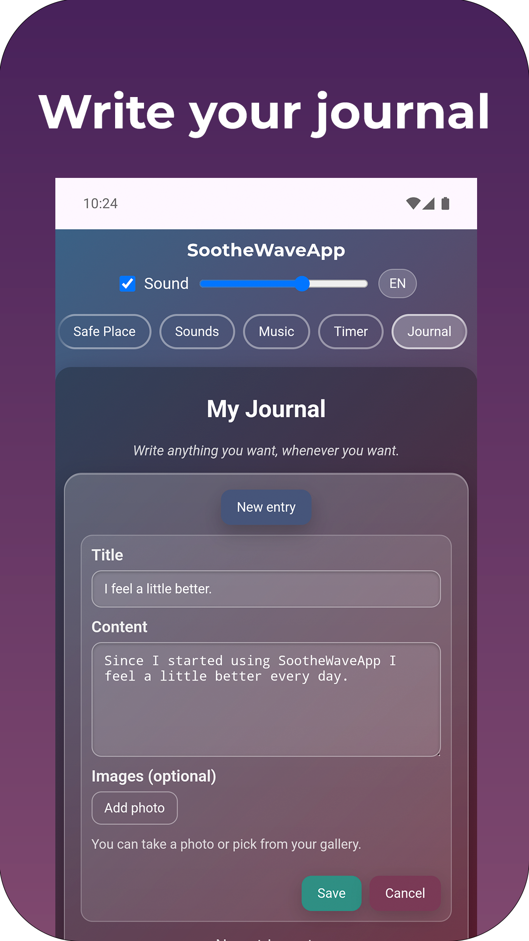 Media Soothewaveapp - Bernafas, menetap, tidur - meditasi berpandu dengan TTS 3