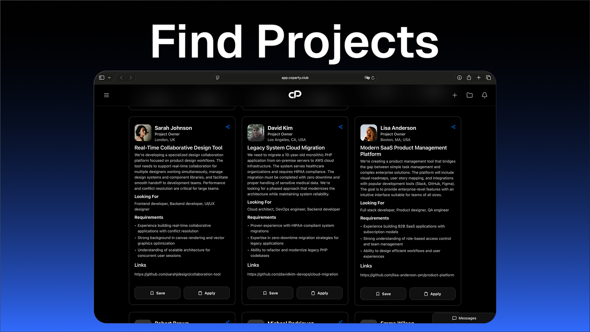 CoParty  - Screenshot 2 showing product features and functionality
