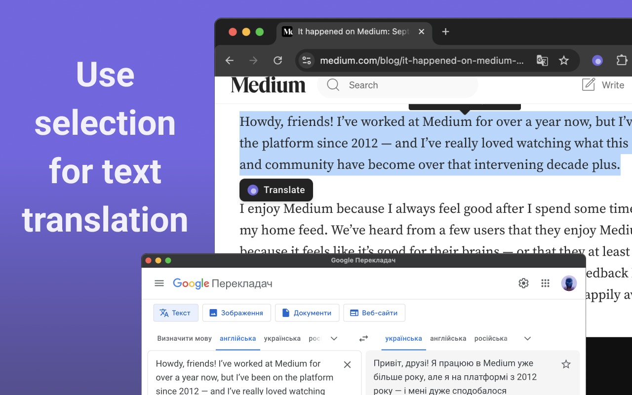 Média Traducteur de texte et d'images en vue contextuelle - Traduisez avec GoogleTranslate sans aucun copier-coller. 5