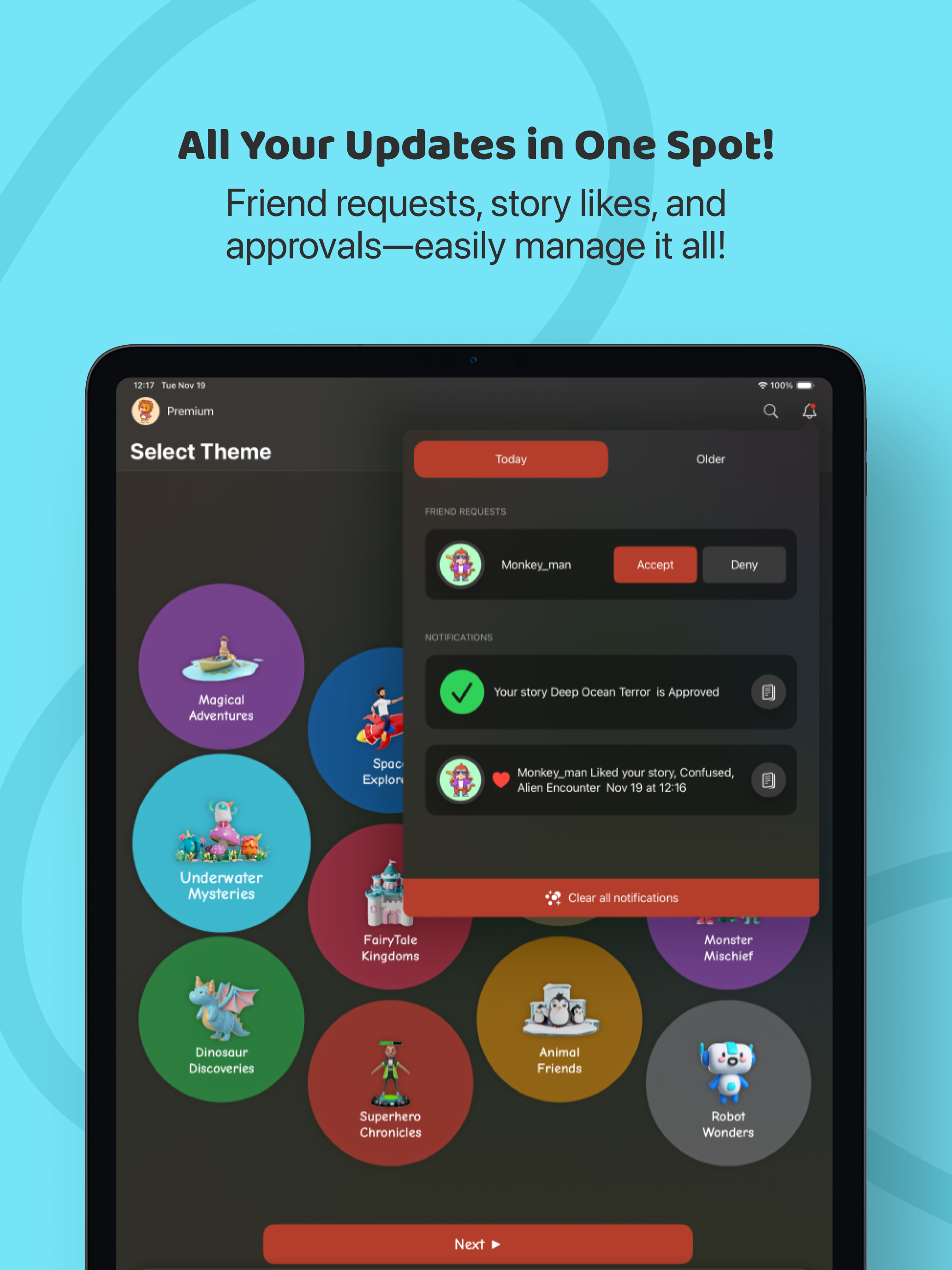 Imagine Tales - Social and AI Playground for children with parental controls media 10