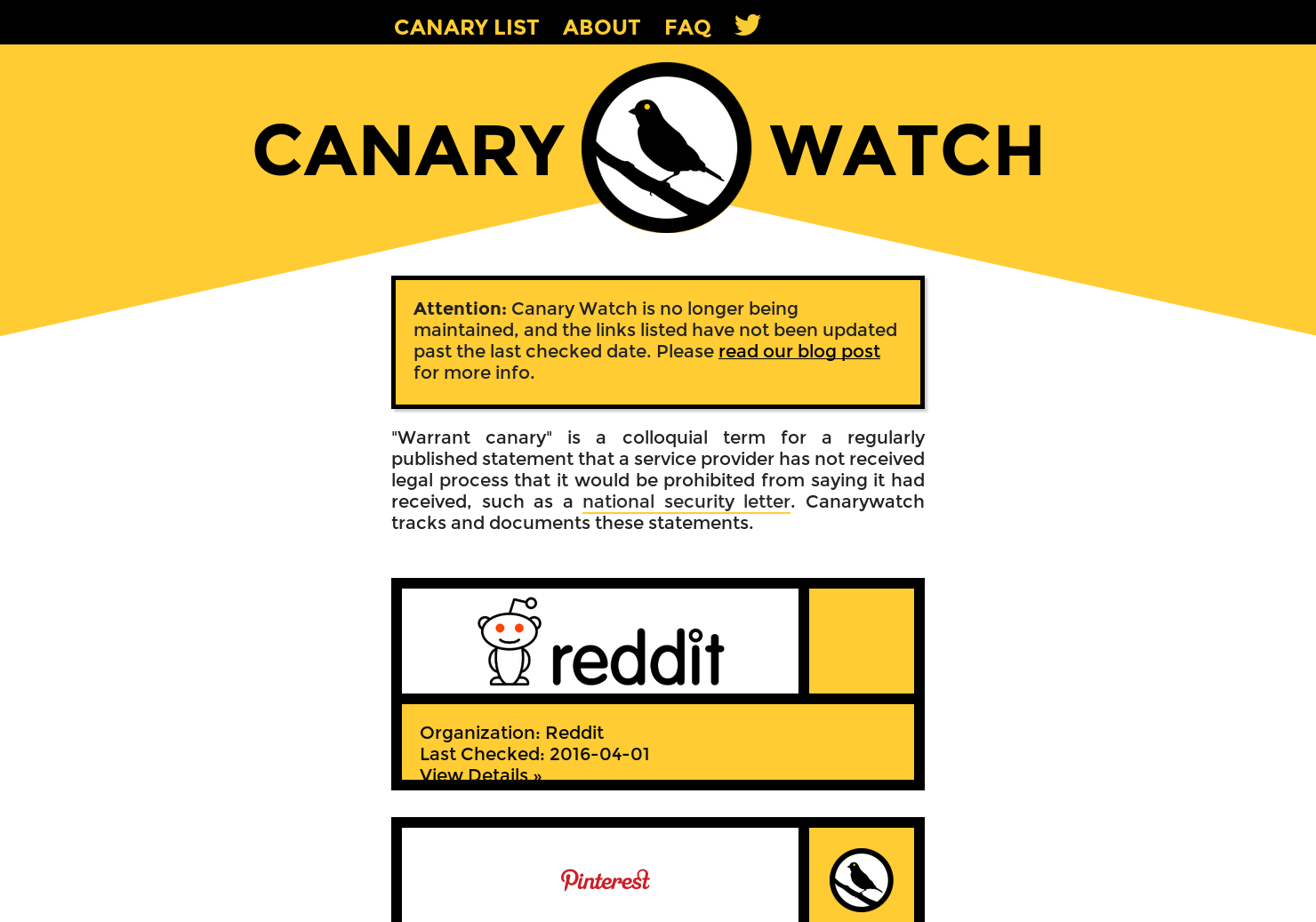Canary Watch