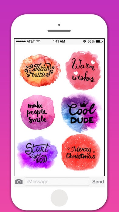 Watercolor Greetings Stickers Pack gallery image