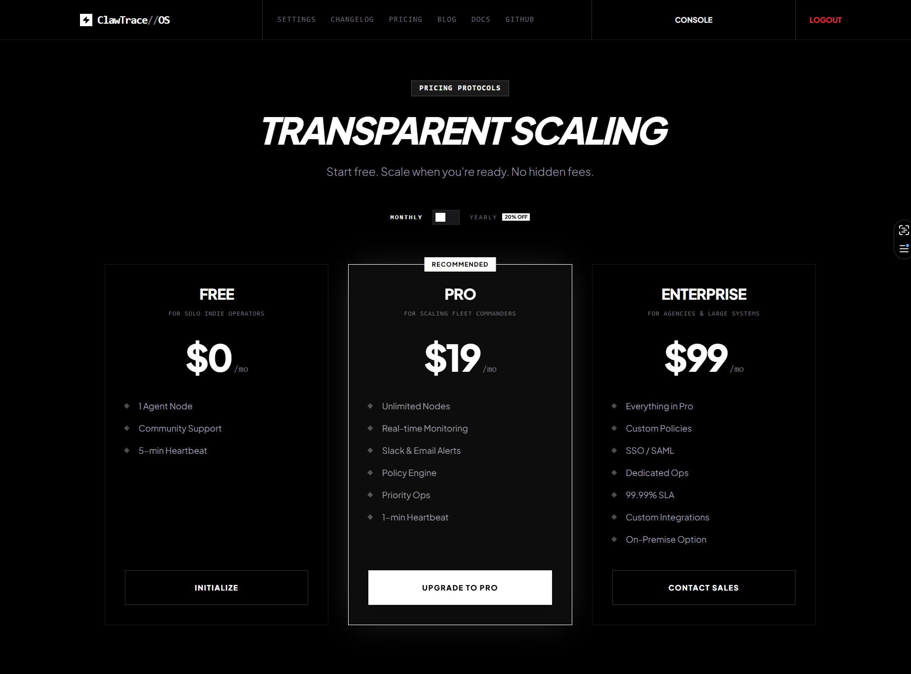 ClawTrace - Screenshot 2 showing product features and functionality