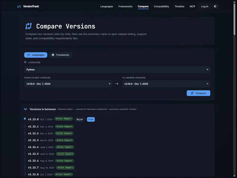 VersionTrack · Updates Radar screenshot 5