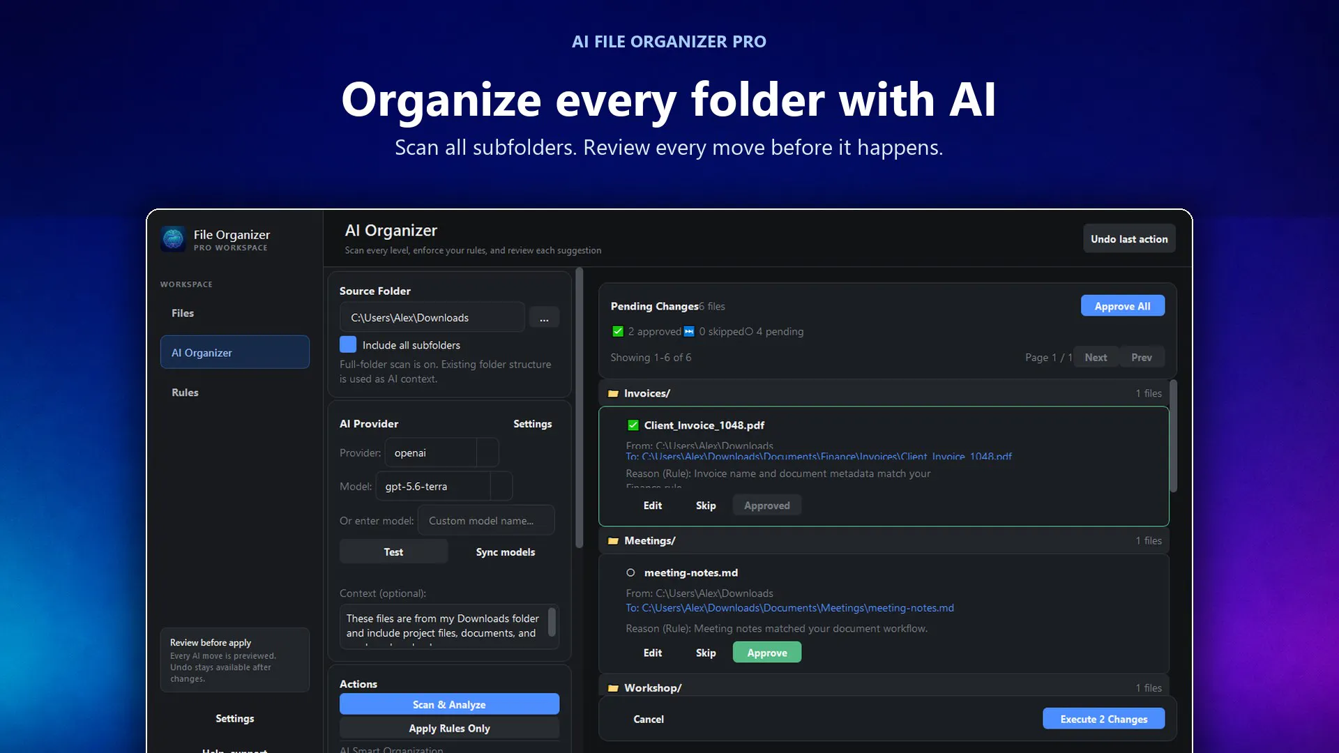 AI File Organizer Pro screenshot