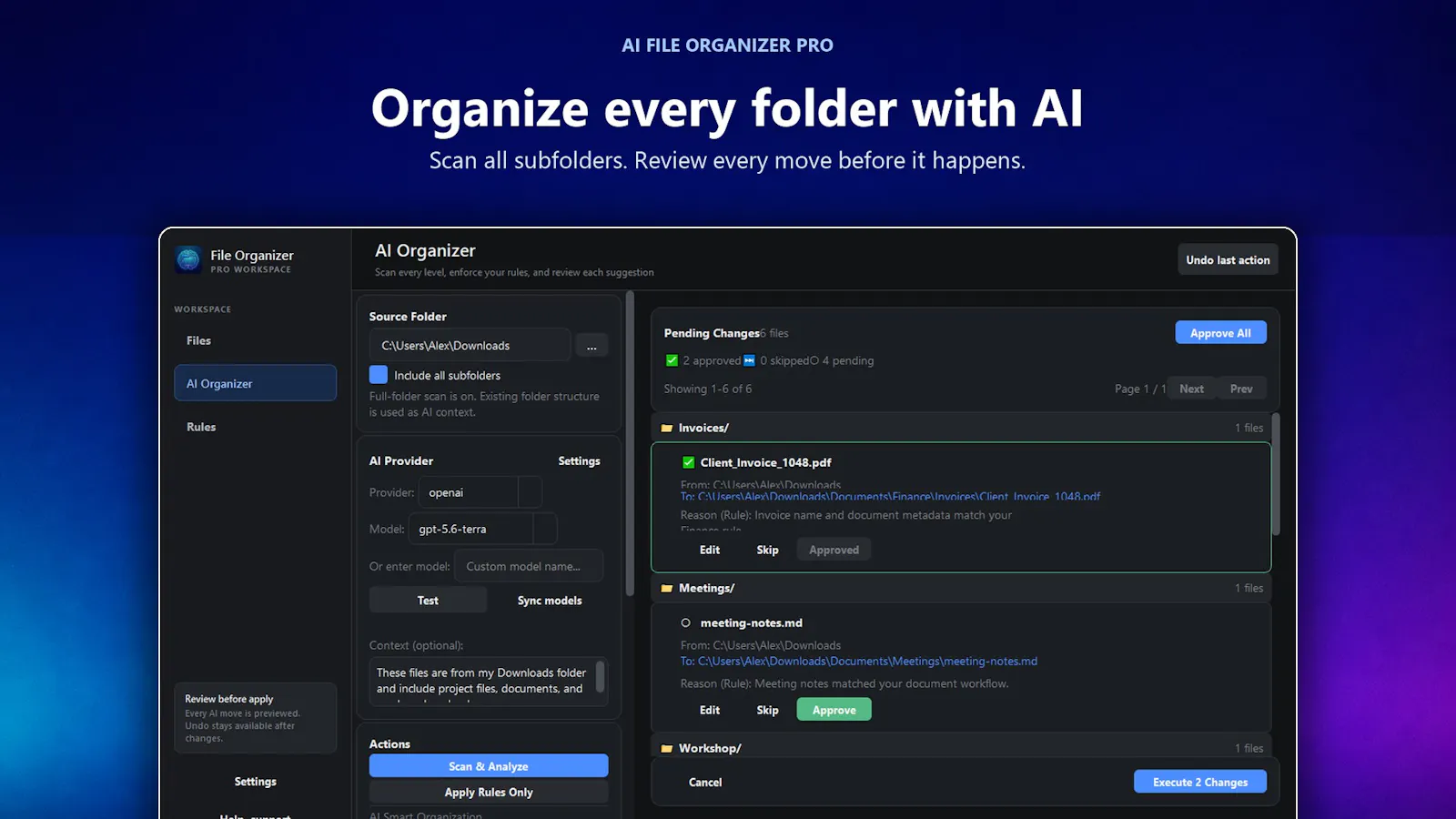 AI File Organizer Pro screenshot 1