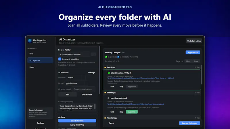 AI File Organizer Pro screenshot 1
