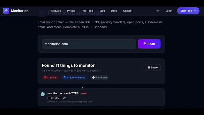 Monitorion screenshot 1 (video preview)