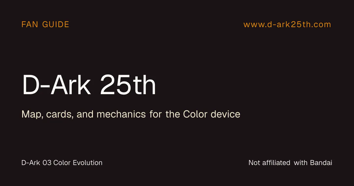 D-Ark 25th Color Evolution Fan Guide gallery image