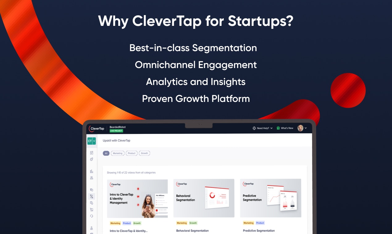 Clevertap для стартапов. - Полная платформа удержания стека.Подпитывать свой рост медиа 4