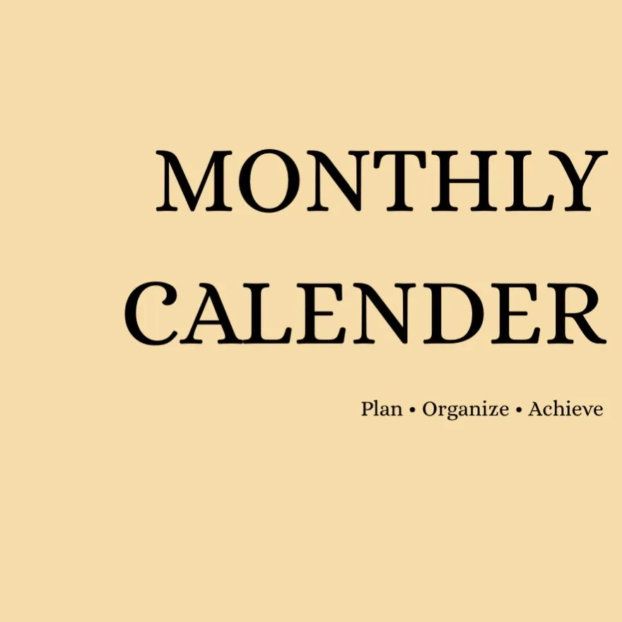 Monthly Calendar product banner