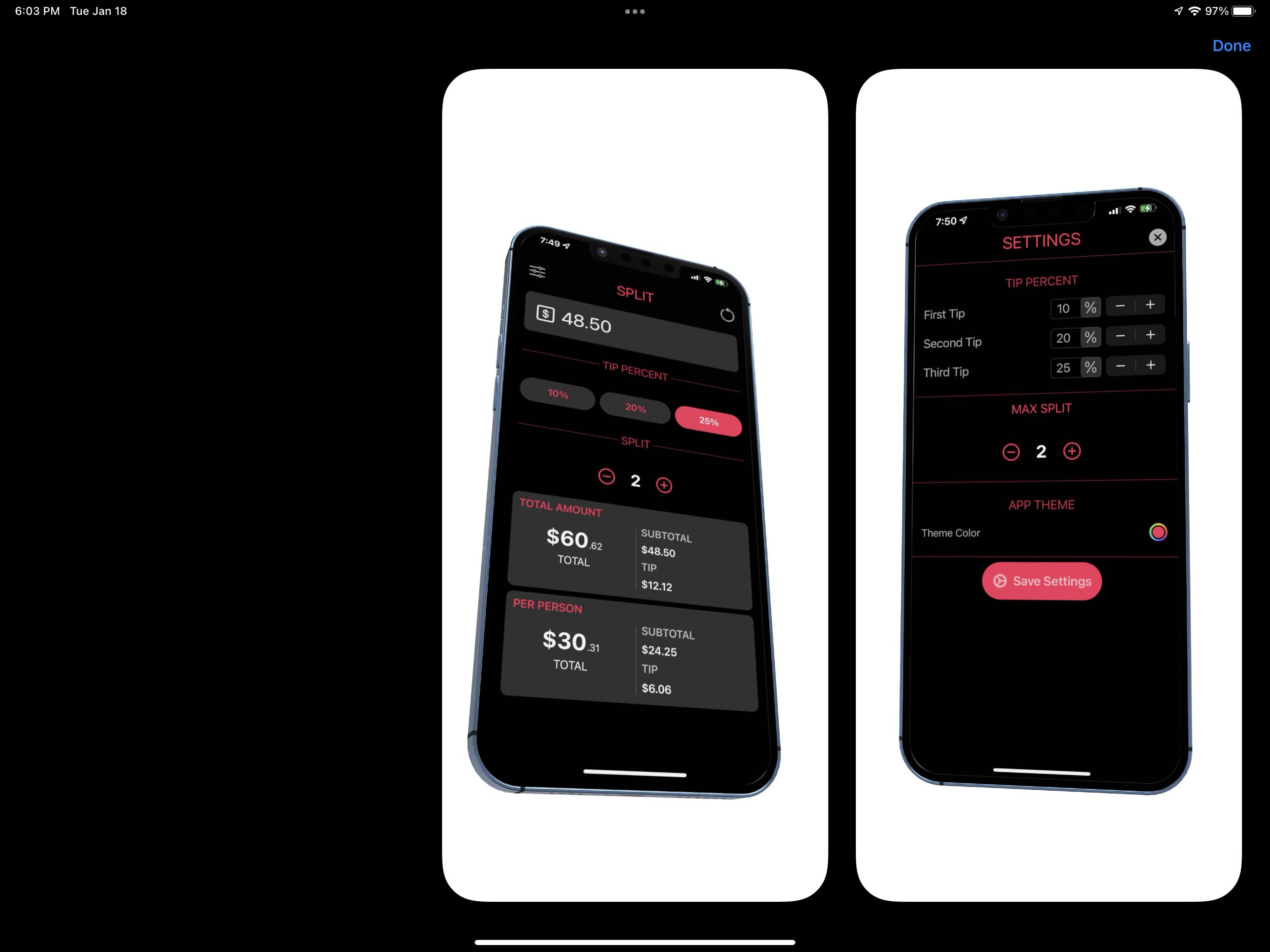 Split: Tip Calculator gallery image