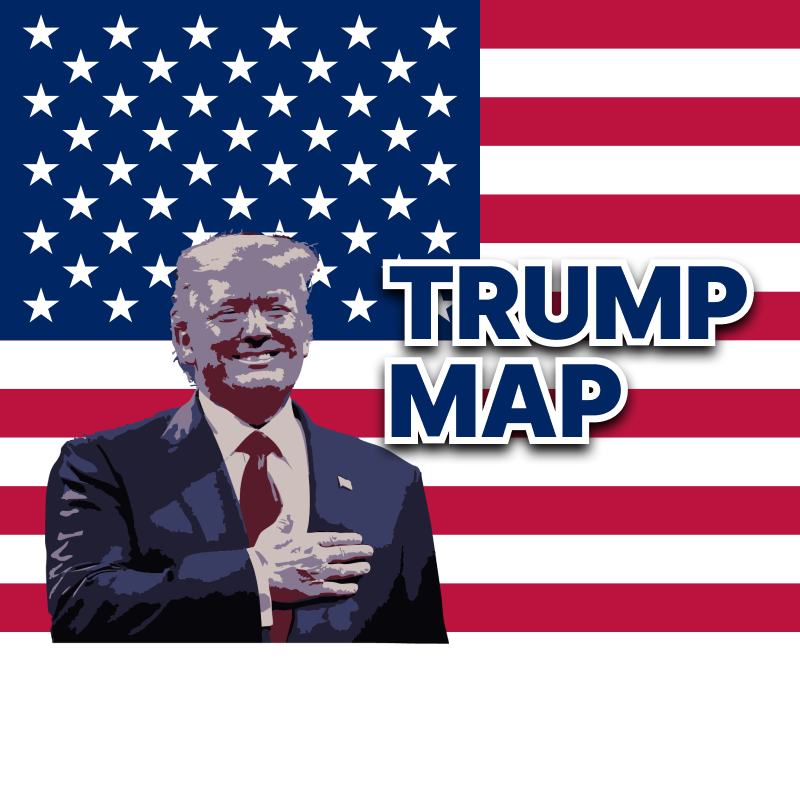 Trumpmap - Wie viele Verbindungen braucht es, um @RealDonaldtrump zu erreichen? Medien 2