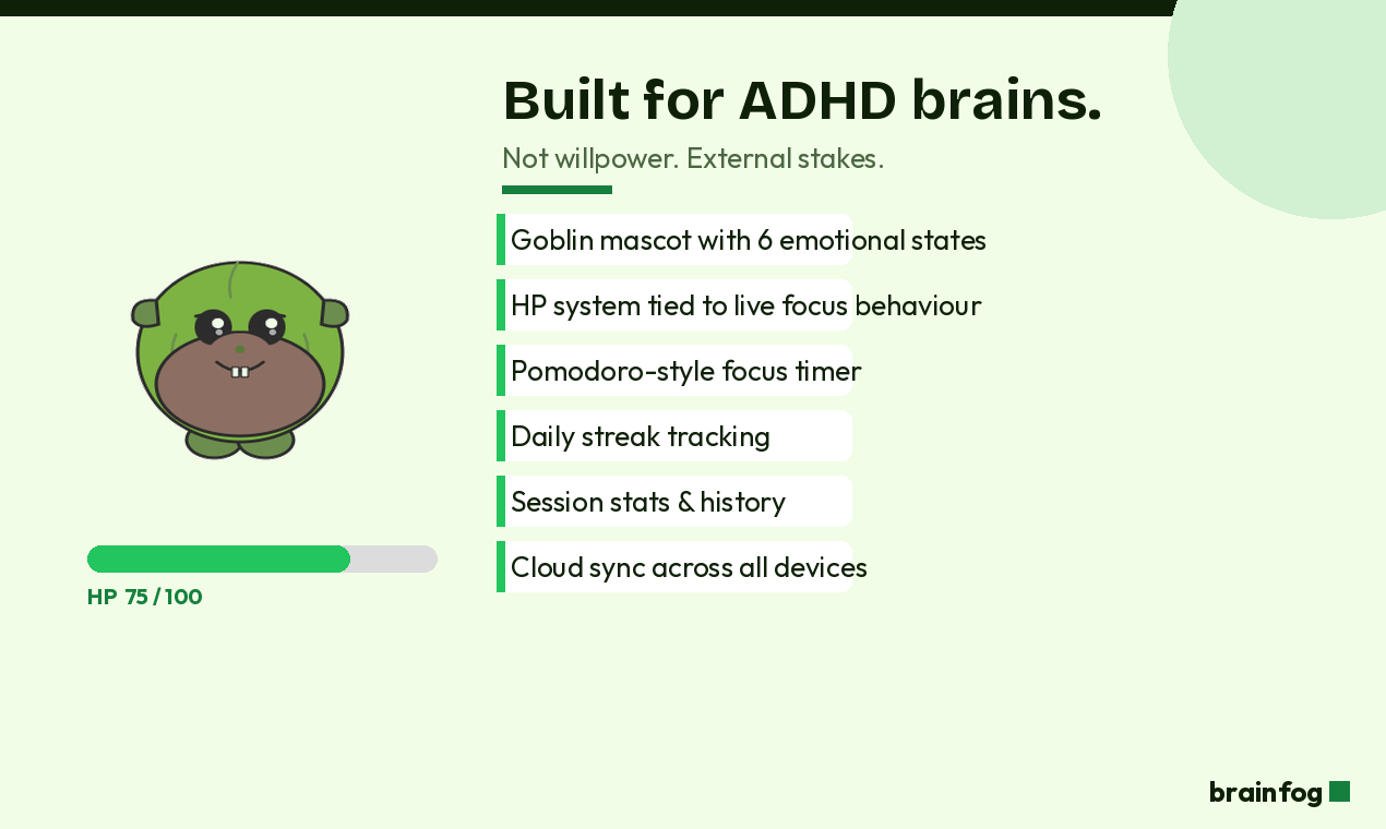 Brainfog — ADHD Focus Timer gallery image