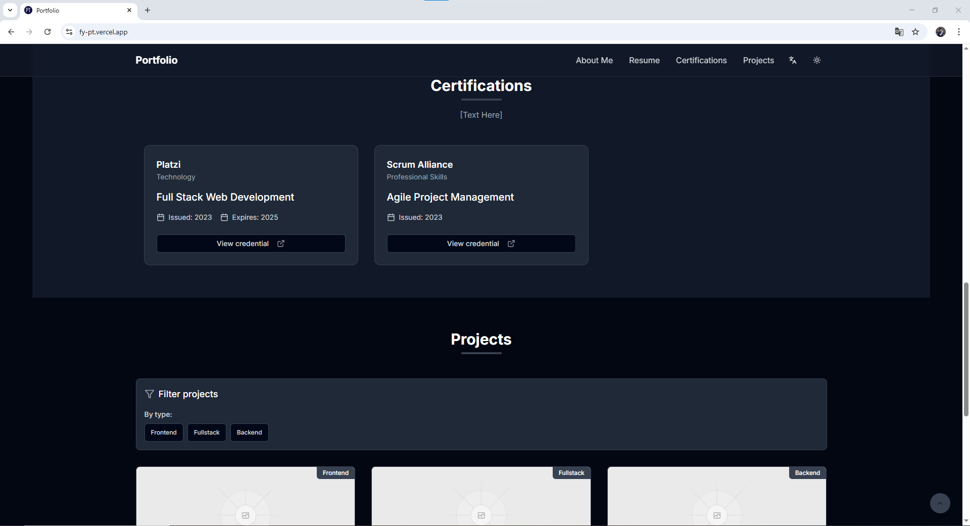 Professional Portfolio Template  gallery image
