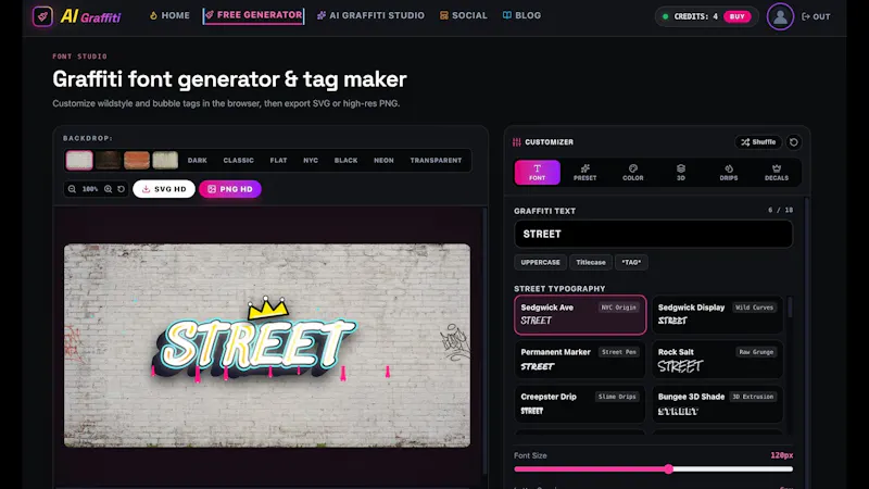 AI Graffiti Generator Studio screenshot 1 (video preview)