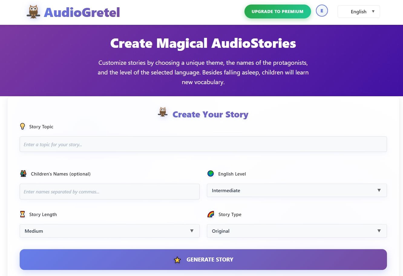 Audiogretel - เรื่องราวเสียงส่วนบุคคลที่ขับเคลื่อนด้วย AI สำหรับเด็ก media 2