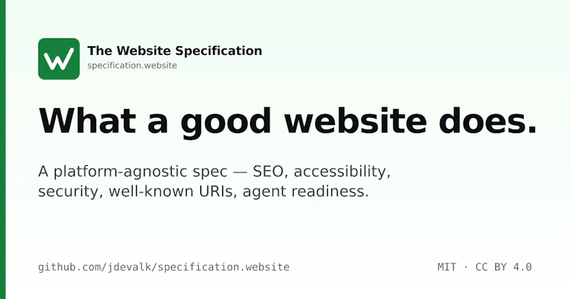 The Website Specification screenshot 1