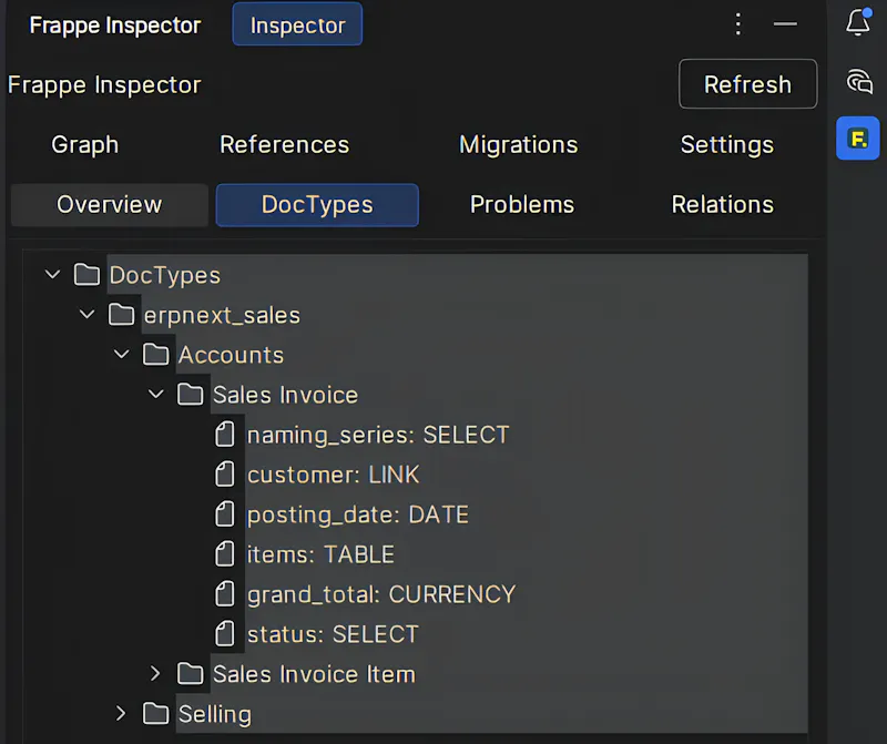 Frappe Inspector screenshot 2