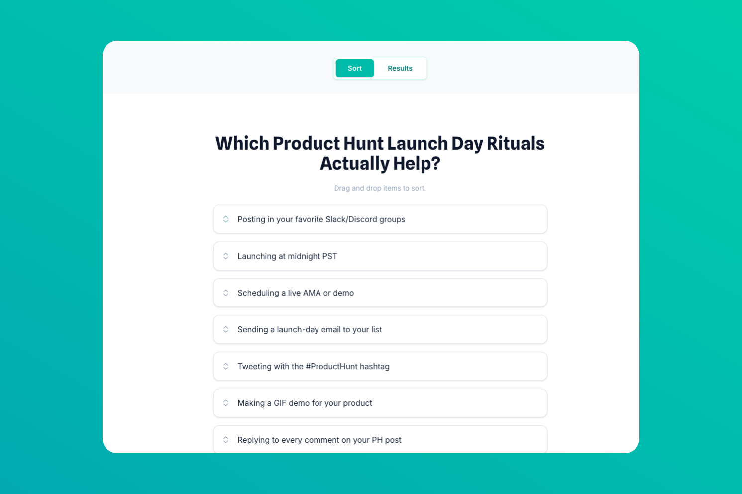 TeamSort gallery image