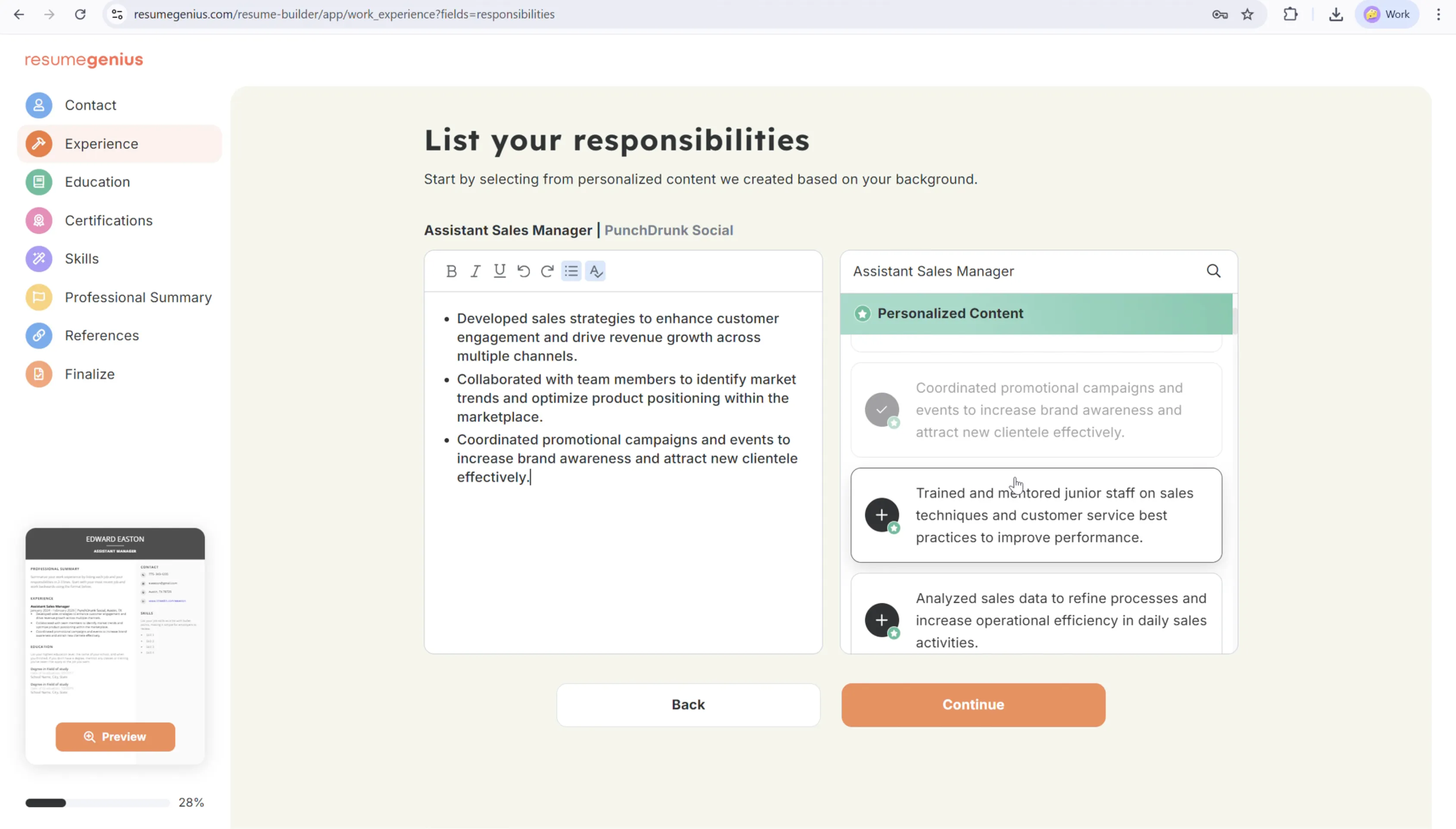 Resume Genius product banner