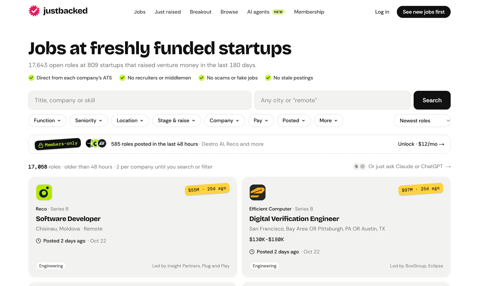 JustBacked screenshot 2